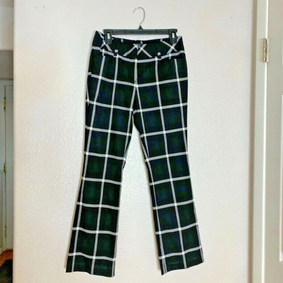 7th Avenue Womens Sz 6 P Black White Window Pane Pants Dress Pants 15 waist layi - Picture 2 of 3